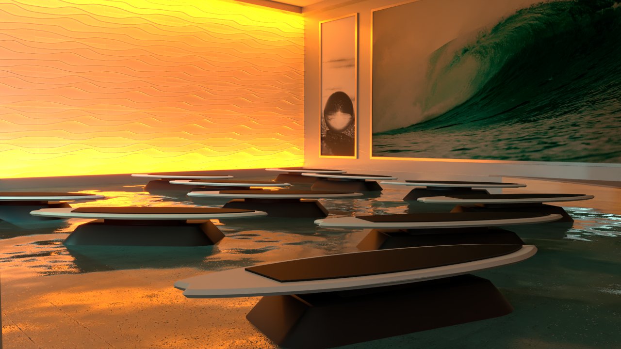 Back Lit Wave Wall